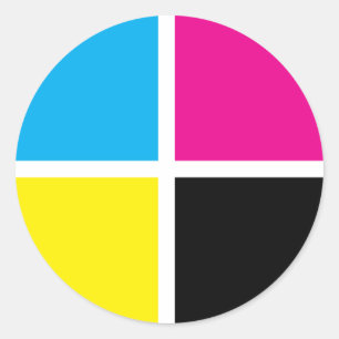 cmyk ronde sticker