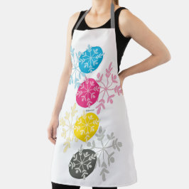 CMYK Snowflakes Schort