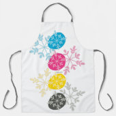 CMYK Snowflakes Schort (Voorkant)