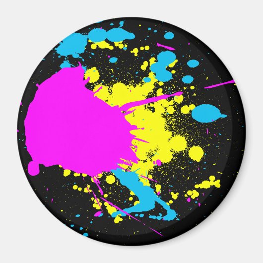 CMYK Splash Magneet (Voorkant)