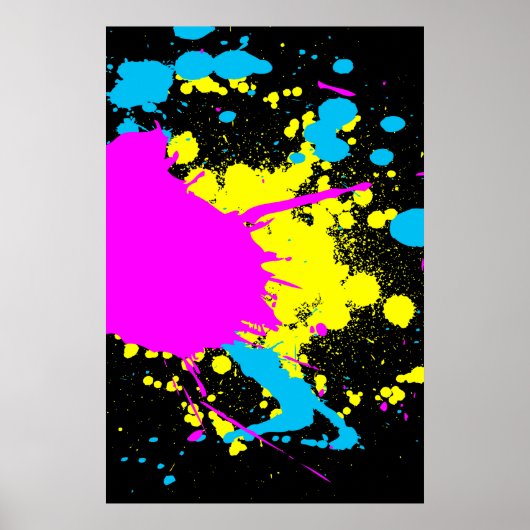 CMYK Splash Poster (Voorkant)