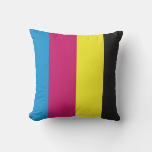 cmyk strepen achtergrondpatroon grafische kleur cy kussen