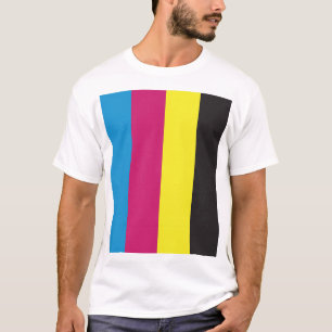 cmyk strepen achtergrondpatroon grafische kleur cy t-shirt