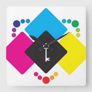 CMYK VIERKANTE KLOK