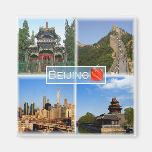 CN Beijing - Niujie Mosque - Great Wall Badalling Magneet