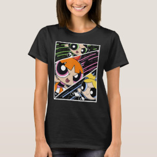 CN De Powerpuff Girls Actie Shot Panelen T-shirt