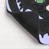 CN- Funny Black Cat Mousepad Muismat (Hoek)