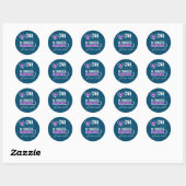CNA aan de gang alstublieft wachten op toekomstig  Ronde Sticker (Vel)