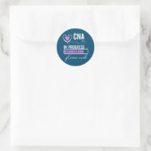 CNA aan de gang alstublieft wachten op toekomstig  Ronde Sticker (Tas)