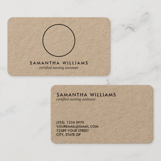 CNA Aangepaste Logo of foto Visitekaartje (Voorkant / Achterkant)