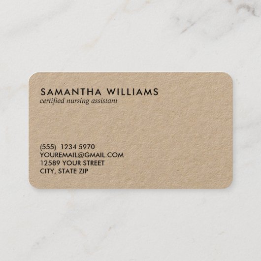 CNA Aangepaste Logo of foto Visitekaartje (Achterkant)