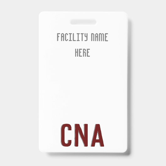 CNA Badge Hanger,  (Voorkant)