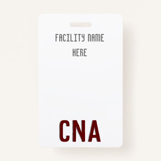 CNA Badge Hanger,  (Voorkant)