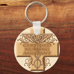 CNA Caduceus custom name Keychain