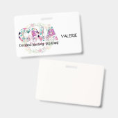 CNA Certified Nurse Aide Name Badge (Voor- en achterkant)