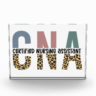 CNA Certified Nursing Assistant Cheetah Print Fotoblokken