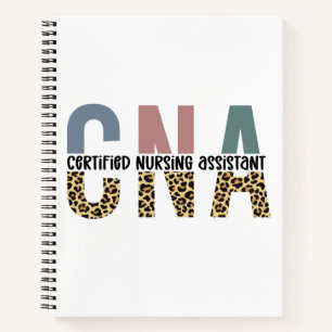 CNA Certified Nursing Assistant Cheetah Print Notitieboek