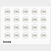 CNA Certified Nursing Assistant Cheetah Print Ronde Sticker (Vel)