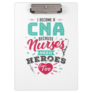 CNA Certified Nursing Assistant Heroes Klembord