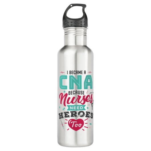 CNA Certified Nursing Assistant Heroes Waterfles (Voorkant)