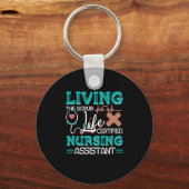 CNA Certified Nursing Assistant - Living the Scrub Sleutelhanger (Voorkant)
