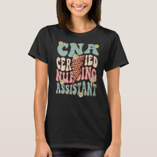 CNA Certified Nursing Assistant Retro Groovy Nursi T-shirt