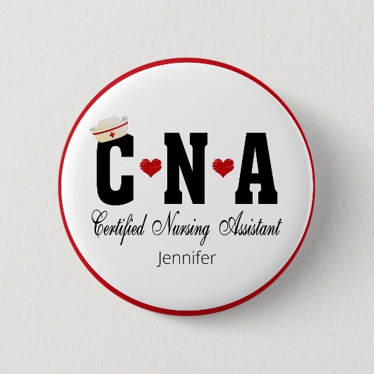 CNA Certified Nursing Assistant Ronde Button 5,7 Cm (Voorkant)