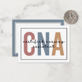 CNA Certified Nursing Assistant-waardering Notitiekaartje (Voorkant / Achterkant in situ)