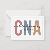 CNA Certified Nursing Assistant-waardering Notitiekaartje (Voorkant)