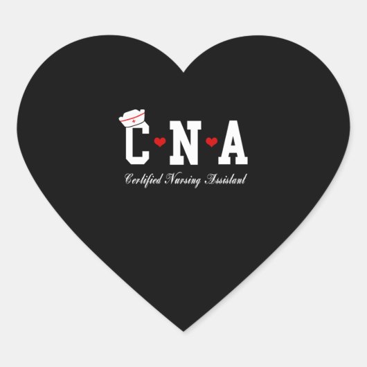 CNA - GECERTIFICEERD VERPLEEGKUNDIG ASSISTENT HART STICKER (Voorkant)