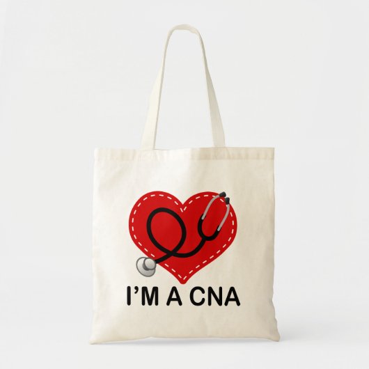 CNA Heart Stethoscoop Tote Bag (Voorkant)