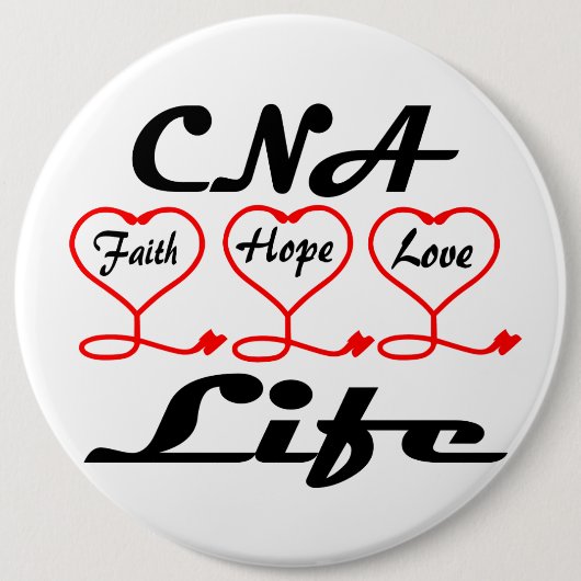 CNA Hope Love Faith Ronde Button 6,0 Cm (Voorkant)