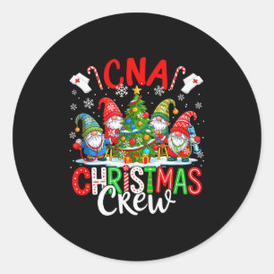 Cna Kerst Crew Groep Kabouters Verpleegsters Versi Ronde Sticker