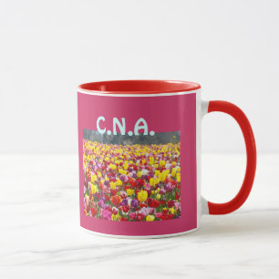 CNA koffiebekers gepersonaliseerd tulp bloemen Mok