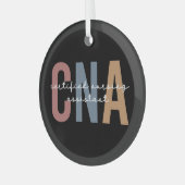 CNA Retro Certified Nursing Assistant Glas Ornament (Voorkant links)