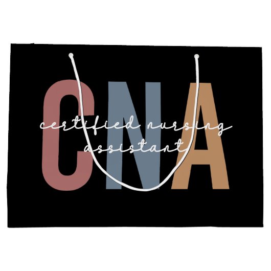 CNA Retro Certified Nursing Assistant Groot Cadeauzakje (Achterkant)