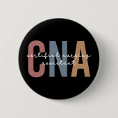 CNA Retro Certified Nursing Assistant Ronde Button 5,7 Cm (Voorkant)