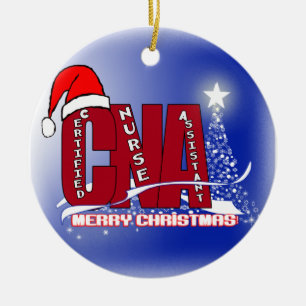 CNA SANTA CHRISTMAS ORNAMENT CERTIFIFIFIFIED NURSE