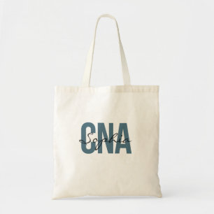 CNA-verpleegkundige gepersonaliseerde naam vet typ Tote Bag