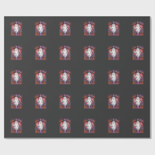 Cna Verpleegster Halloween Geest Stethoscoop Bloed Cadeaupapier