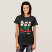 Cna Vibes Nurse Snowman Stethoscope Santa Funny Ch T-shirt (Voorkant volledig)