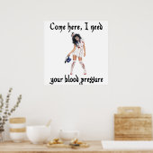 CNA Zombie Nurse, drôle Poster (Cuisine)