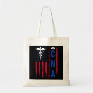 CNA Zurse USA Vlag Gecertificeerde verpleegassiste Tote Bag