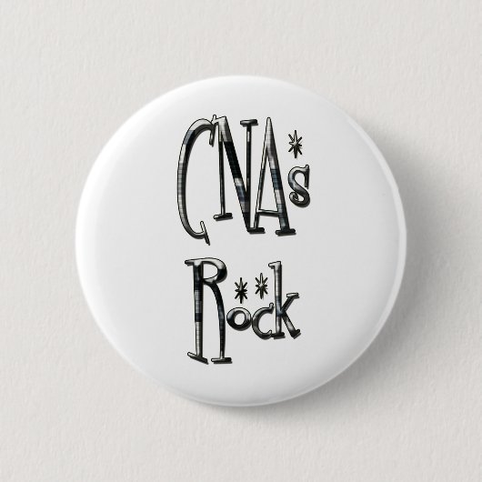 CNAs Rock Ronde Button 5,7 Cm (Voorkant)