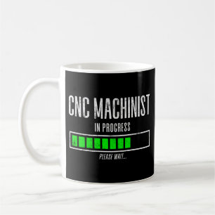 CNC-machine aan de gang. Wacht.. Koffiemok