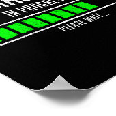 CNC-machine aan de gang. Wacht.. Poster (Hoek)