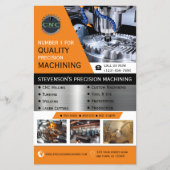 CNC Machining Company Geel | Goud Flyer (Voorkant)