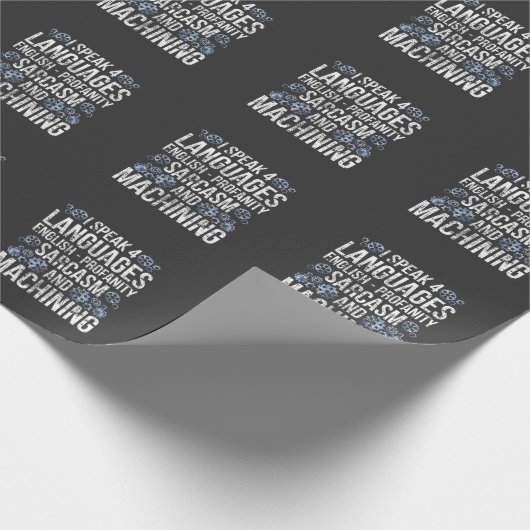 CNC Machinist Sarcasm Funny Machinist Cadeaupapier (Hoek)