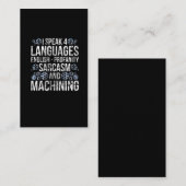 CNC Machinist Sarcasm Funny Machinist Visitekaartje (Voorkant / Achterkant)