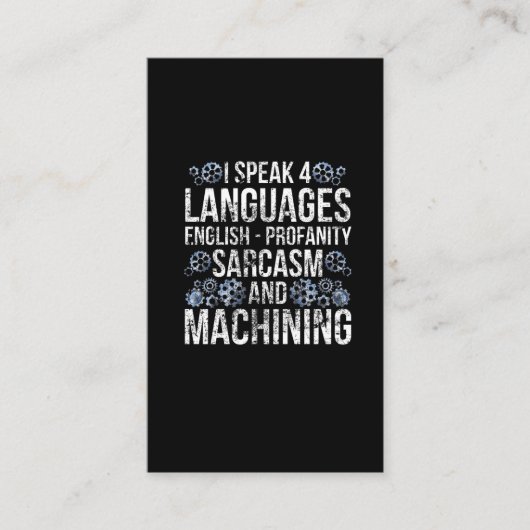 CNC Machinist Sarcasm Funny Machinist Visitekaartje (Voorkant)